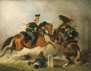 Reitergefecht Zwischen Osterreichischen Ulanen Gegen Piemontesische Kavallerie, Feldzug 1859, Osterreich Gegen Sardinien-piemont Reitergefecht Zwischen Osterreichischen Ulanen Gegen Piemontesische Kavallerie, Feldzug 1859, Osterreich Gegen Sardinien-piemont