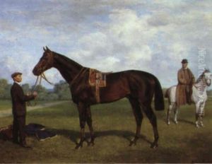 Portrait Of Rother Stadl And Trainer John Reeves by Emil Adam