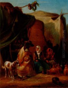 Les Marchands Ambulants En Amerique Du Sud (?) by Eugen Adam