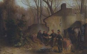 Szene Aus Dem Deutsch-franzosischen Krieg Von 1870/1871