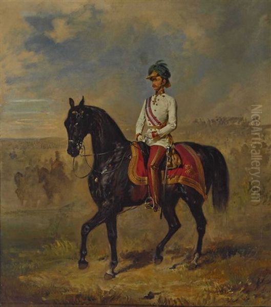 Kaiser Franz Joseph I. Von Osterreich Zu Pferd - view 1