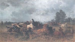 Ungarische Wildpferde In Der Puszta Ungarische Wildpferde In Der Puszta