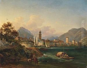 Blick Auf Riva Am Gardasee
