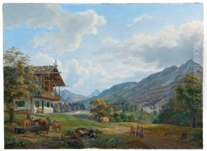 Am Eingang Der Jachenaund by Heinrich Adam