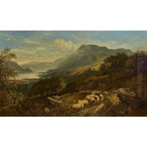 Highland Landscape With Sheep by Joseph Adam