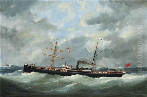 R. Bell & Co.s Steamship Bothal In A Heavy Swell - view 1