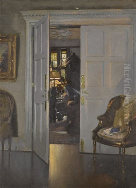 Interior With Open Door And Chair - view 1