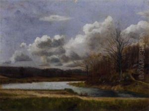 Autumn River Landscape by Patrick William Adam