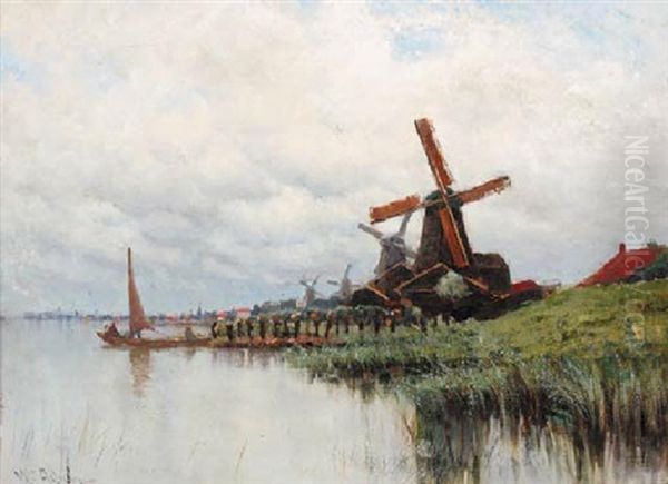 Windmills, Near Dordrecht - view 1