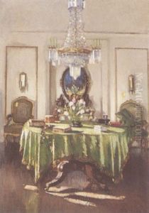 A Satin Tablecloth by Patrick William Adam