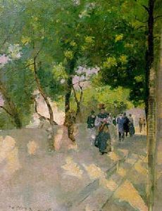 Pres De La Seine, Soir, Paris by Patrick William Adam