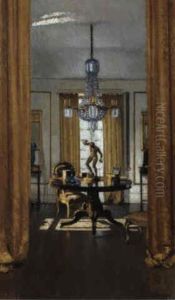 The Drawing Room At Ardilea by Patrick William Adam