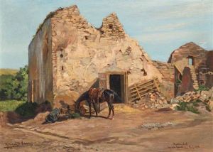Martinshof Bei La Garde Im Mai 1918 by Richard Benno Adam