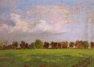 Ungarische Landschaft Bei Gyomro by Richard Benno Adam