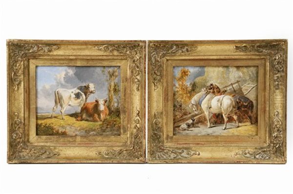 A Pair Of Miniature Barnyard Scenes - view 1