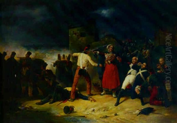 A Revolt In A Paris Street - view 1