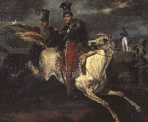 La Mort De Poniatowsky by Victor Adam