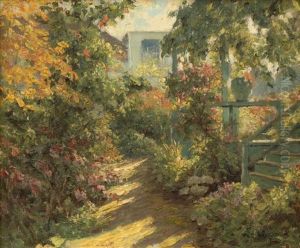 A Sunny Garden by William C. Adam