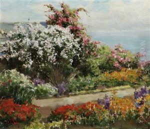 Garden In Bloom by William C. Adam