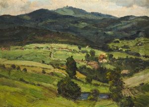 Der Berg Klet (schoninger), Von Zlata Koruna (goldenkron) Aus Gesehen by Rudolf Adamek