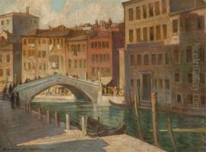 Canale Di Mestre In Venedig by Rudolf Adamek