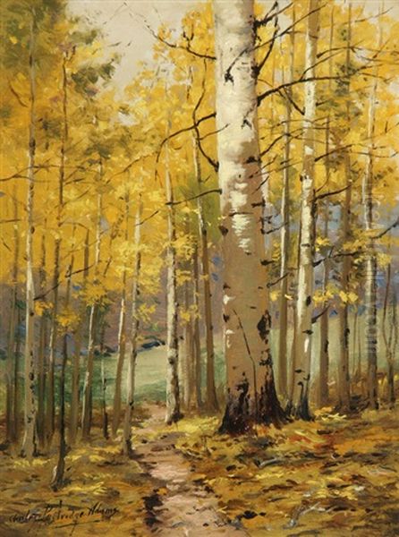 Birch Forest, Autumn - view 1