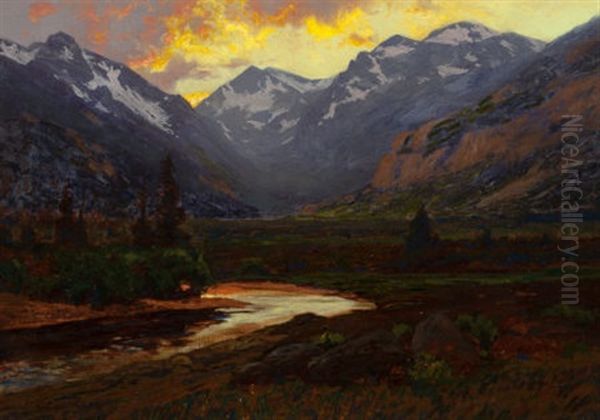 Moraine Park At Sunset, Estes Colorado - view 1