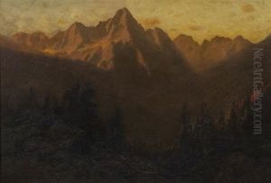 Sunset San Juan Range, Colorado by Charles Partridge Adams