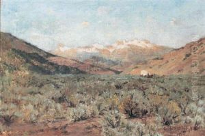 The Uncompahgre Valley With Sage Brush In The Foreground by Charles Partridge Adams