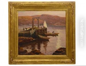 The Wharf At Moneghan by Woodhull Adams