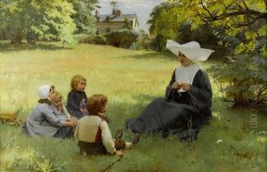 La Lecon De Catechisme by Louis Emile Adan