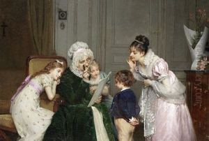His First School Report by Louis Emile Adan