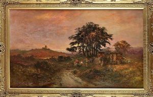 A Gypsy Encampment At Evening