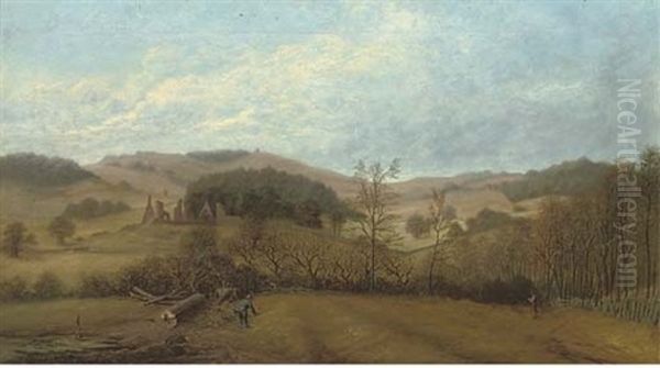 Bradgate Park, Leicestershire, With The Ruins And Old John - view 1
