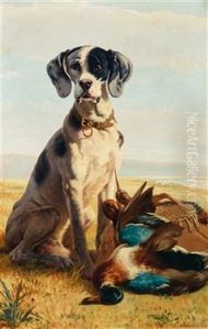 A Hound With Its Prey by Carlo Ademollo