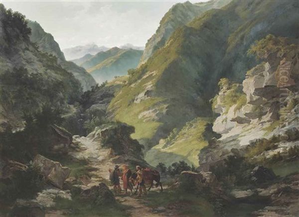 Travellers In The Mountains - view 1