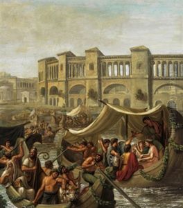 Festa In Roma Antica Sul Fiume Tevere In Barca Festa In Roma Antica Sul Fiume Tevere In Barca