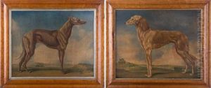 Windhunde (pendants) by Christian Mathias Adler