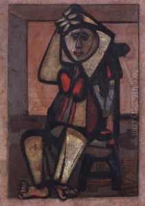 The Seated Woman by Jankel Adler