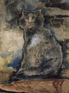 Sitzende Katze by Jankel Adler
