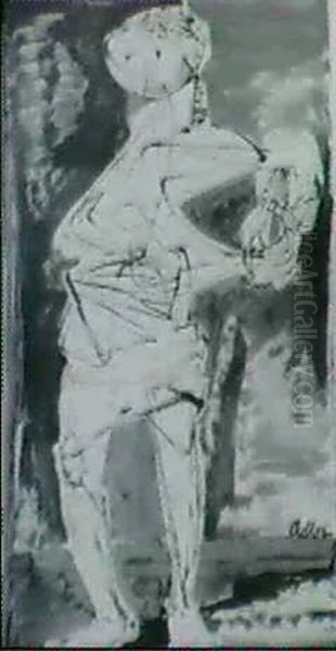 Frau Mit Blumen - view 1
