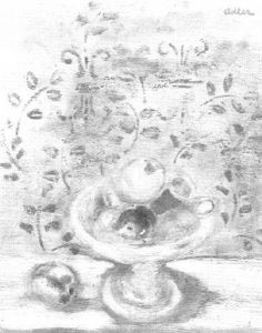 Still Life With Bowl Of Fruit by Jankel Adler