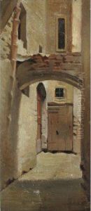 Vicolo Del Campidoglio by Giuseppe Abbati