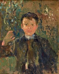 Le Petit Garcon A La Branche Fleurie by Jules Adler