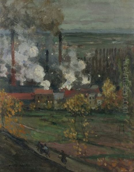 Paysage Aux Cheminees D'usines - view 1