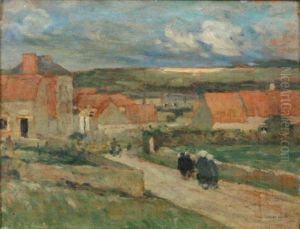Sur Le Chemin Du Village by Jules Adler