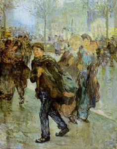 Les Boulevards Animes, Paris by Jules Adler