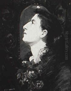 Portrait Of A Woman With A Bouquet Of Roses Portrait Of A Woman With A Bouquet Of Roses