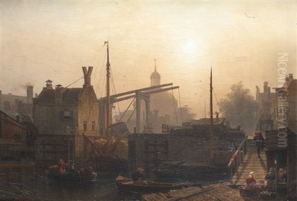 Evening At The Ronde Lutherse Kerk In Amsterdam - view 1