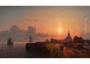 Mondnacht An Der Kuste by Karl Adloff